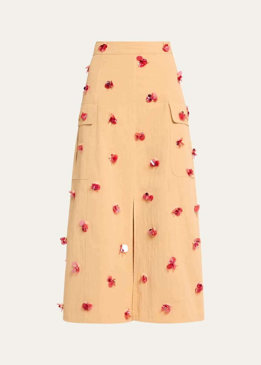 Ulla Johnson Rhodes Sequined Midi Skirt