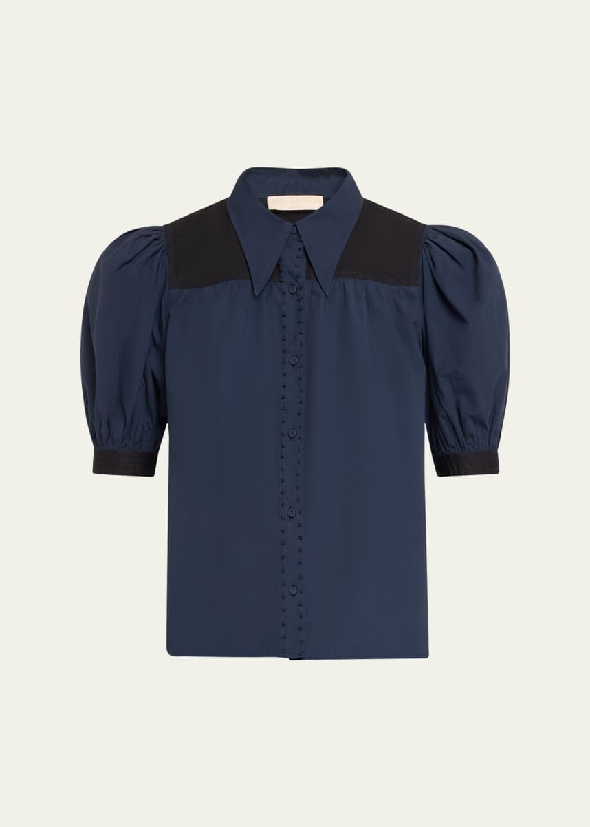 Ulla Johnson Freja Puff-Sleeve Top