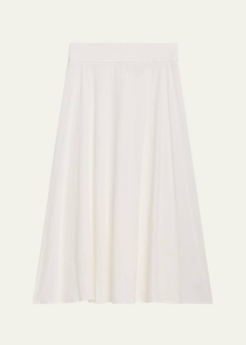 Majestic Filatures A-Line Stretch Linen Maxi Skirt