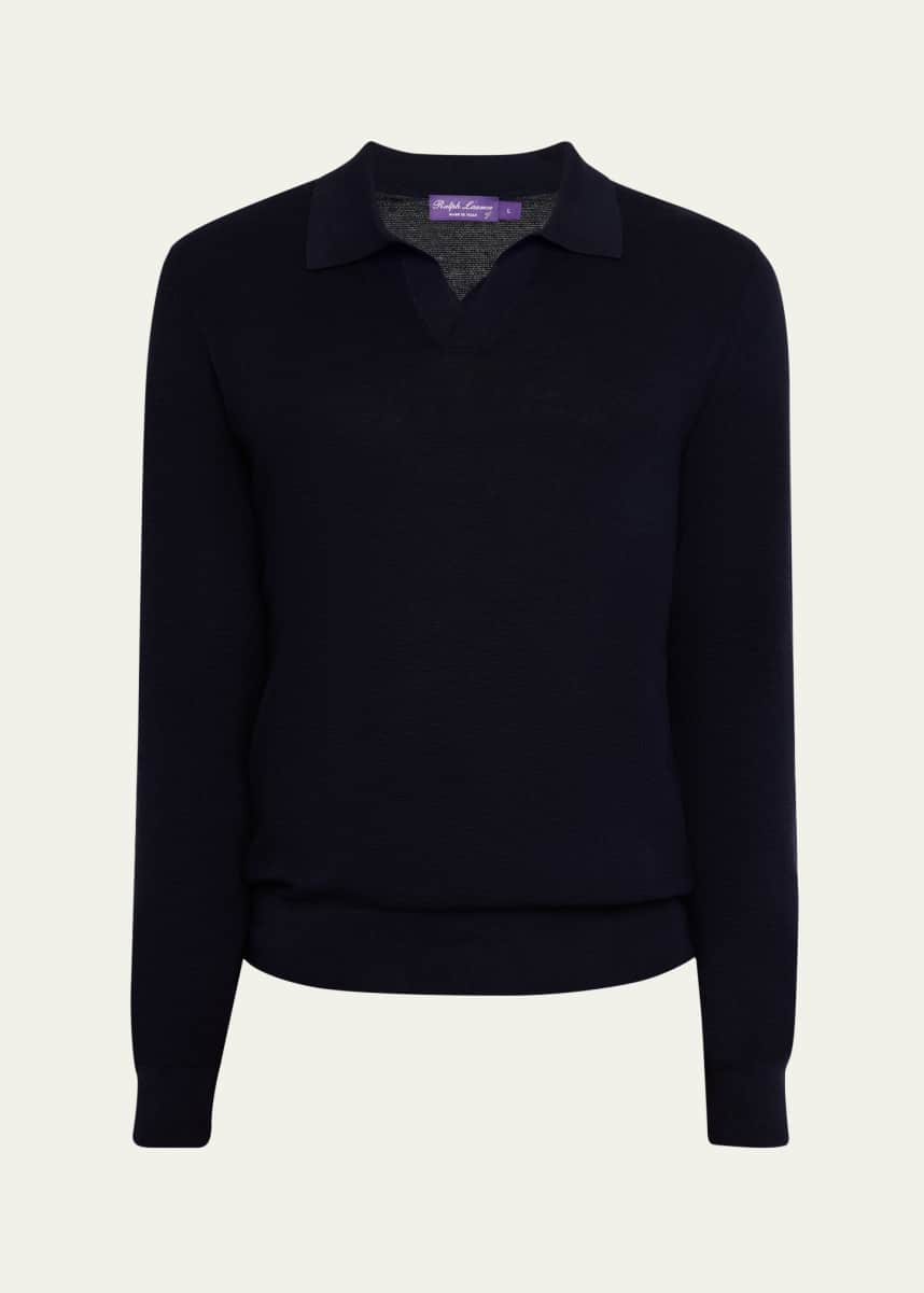 Ralph Lauren Purple Label Men's Mulberry Silk-Cotton Sweater