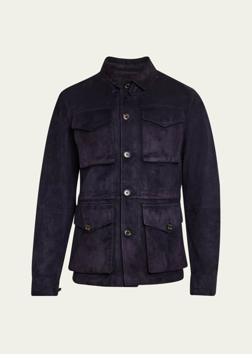 Ralph Lauren Purple Label Men's Crawford Suede Field Jacket