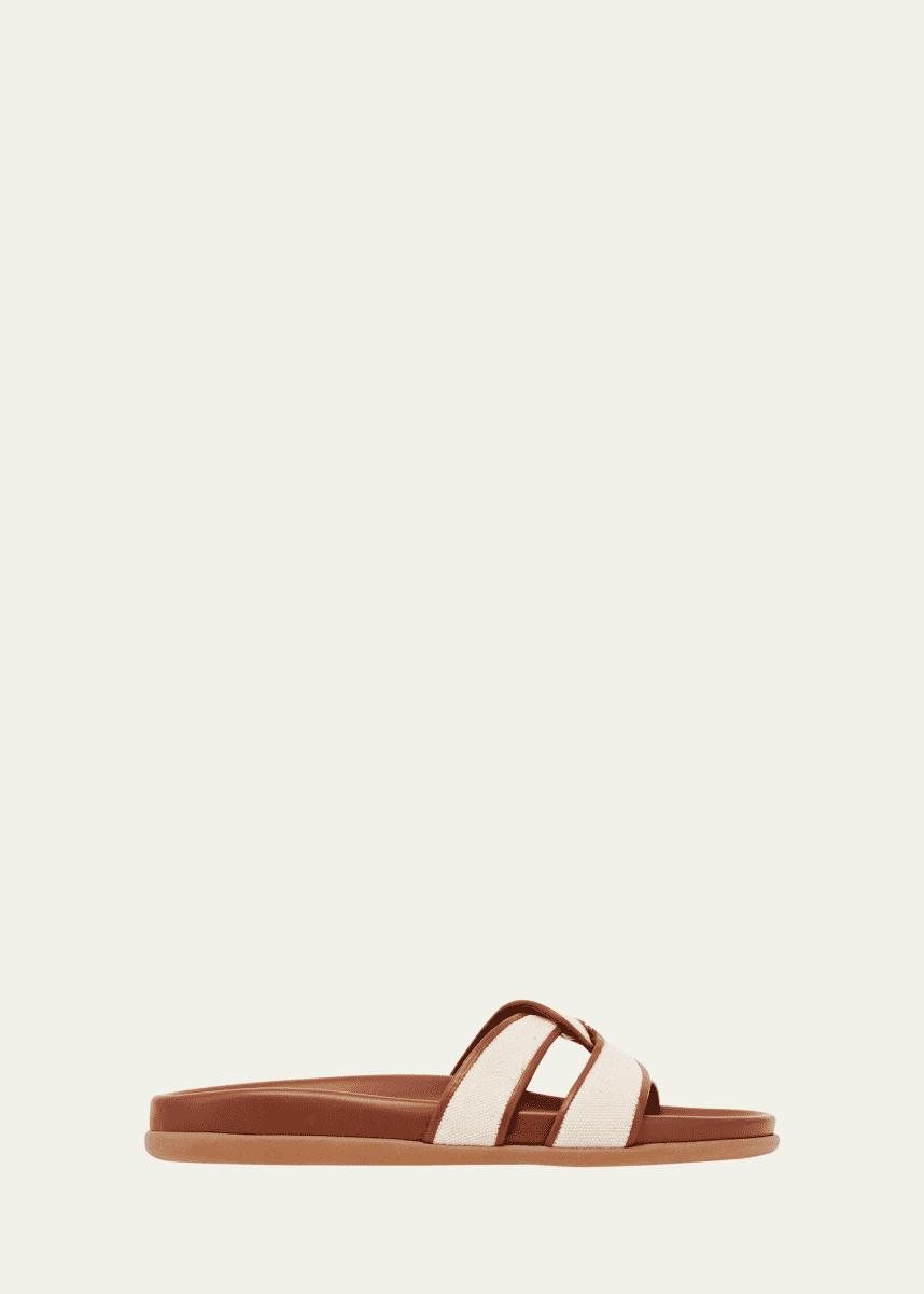 Ancient Greek Sandals Desmos Leather Slide Sandals