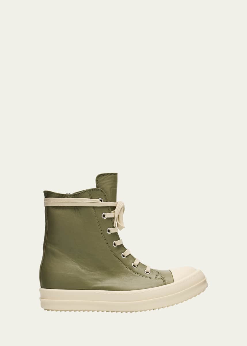 Rick Owens Scarpe Leather High-Top Sneakers