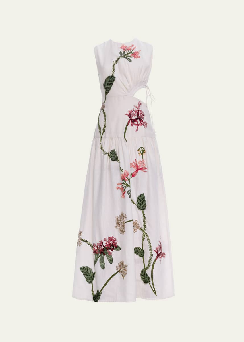 Agua by Agua Bendita Otono Orquidea Cutout Midi Dress