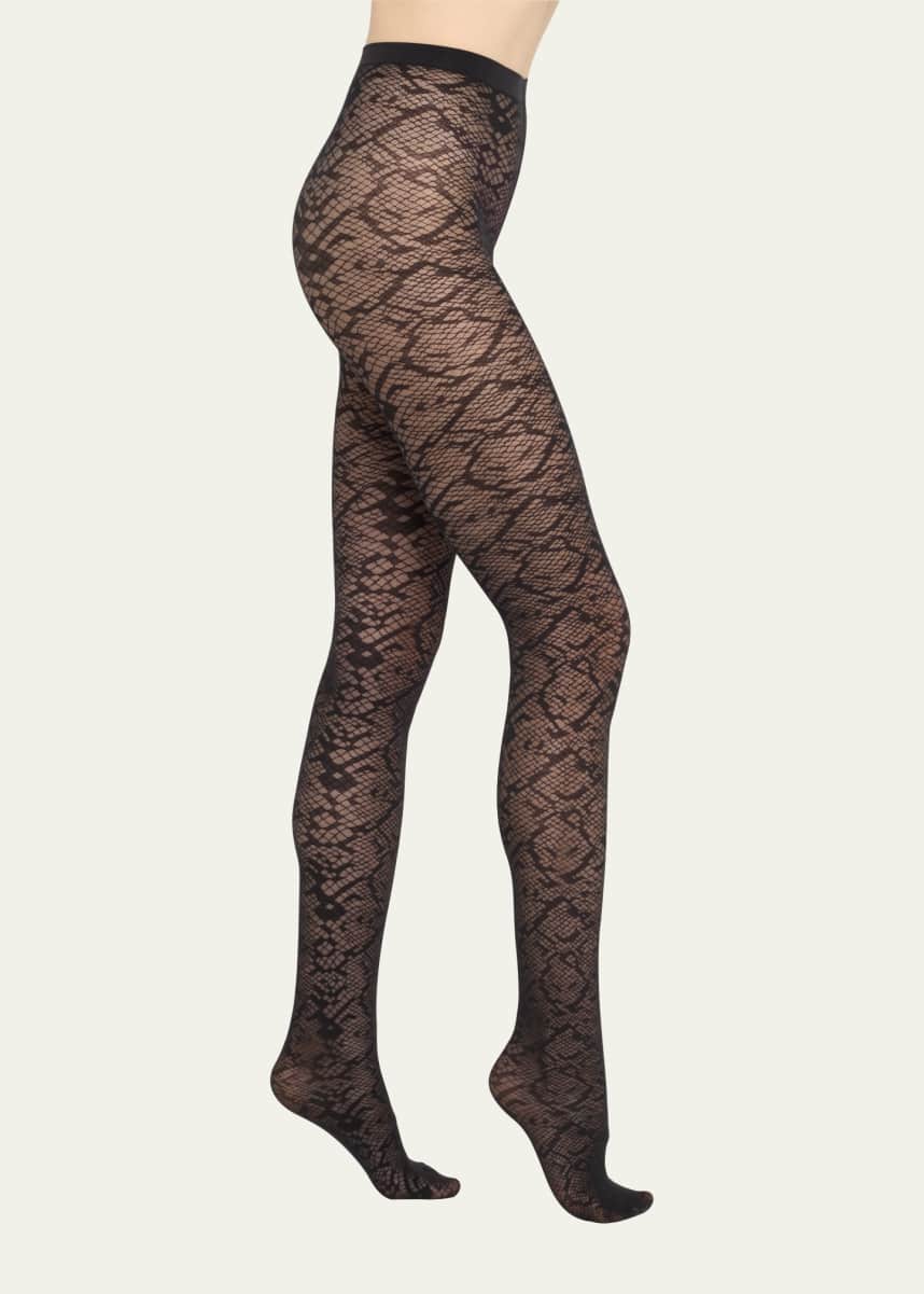 Wolford Snakeskin Jacquard Tights, 30 Denier