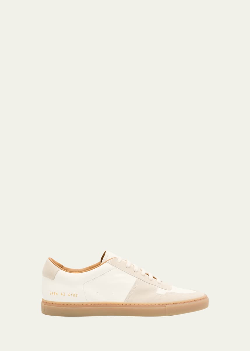 Common Projects Men's Bball Duo Leather and Suede Low-Top Sneakers