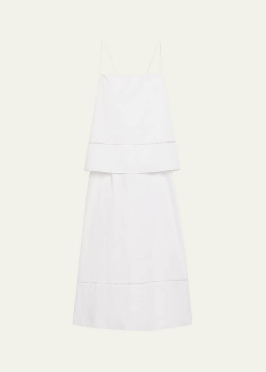 Adam Lippes Tenney Layered Poplin Midi Dress