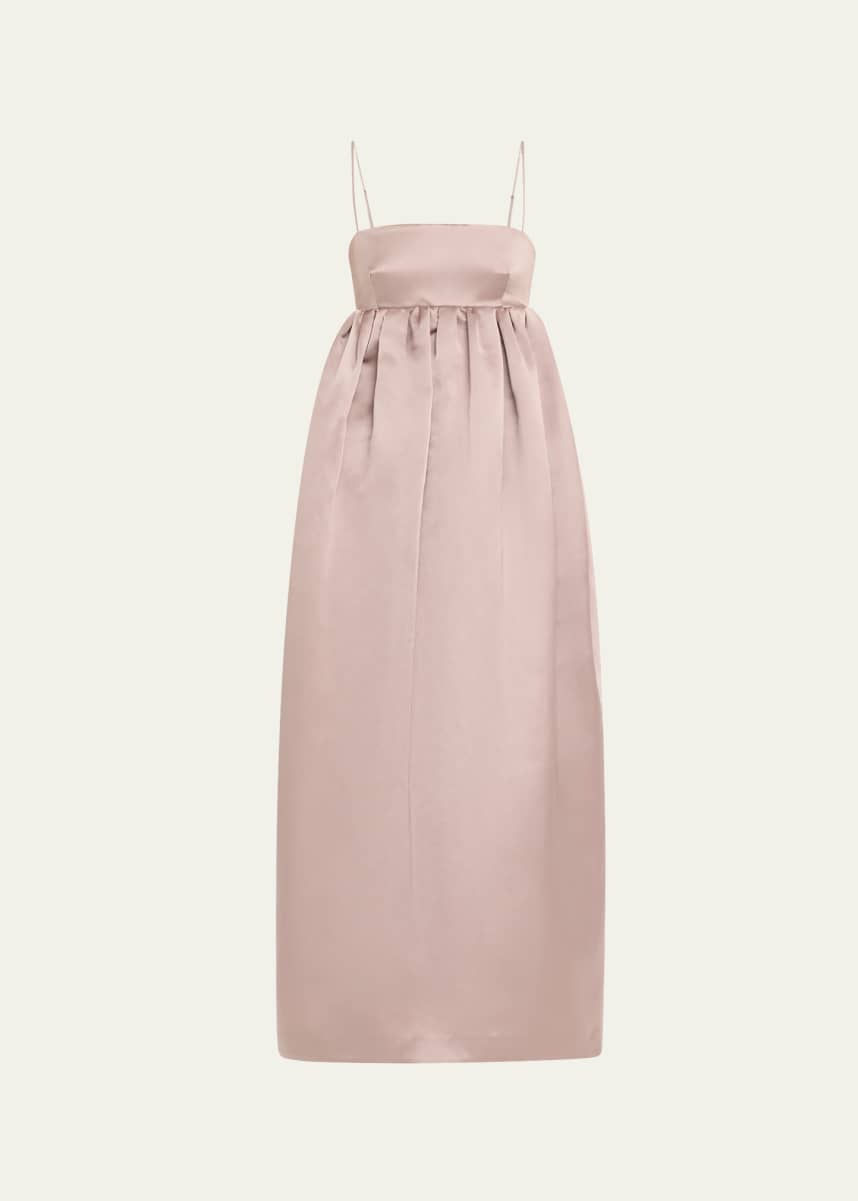 Adam Lippes Liet Open-Back Duchess Satin Dress