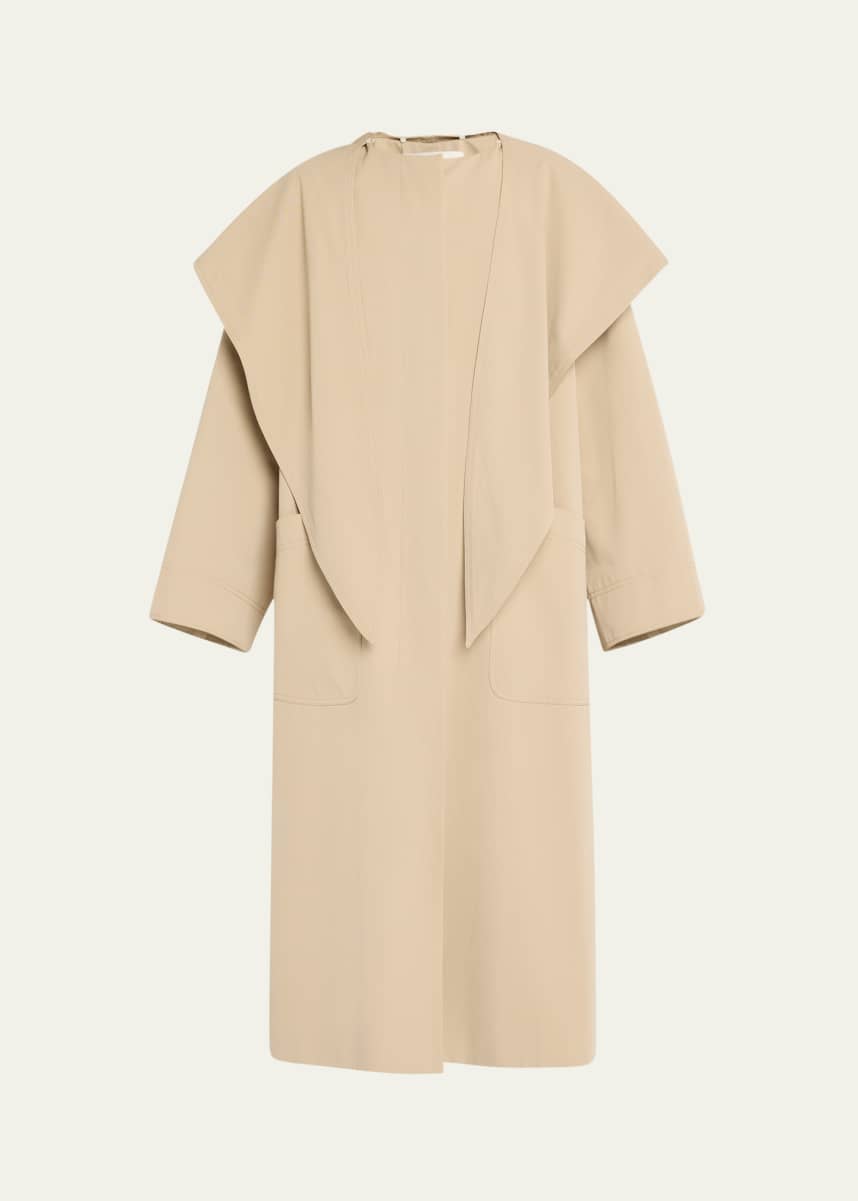 Adam Lippes Gesse Oversized Cotton Twill Coat