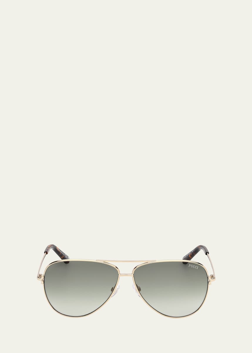 Pucci Metal Aviator Sunglasses