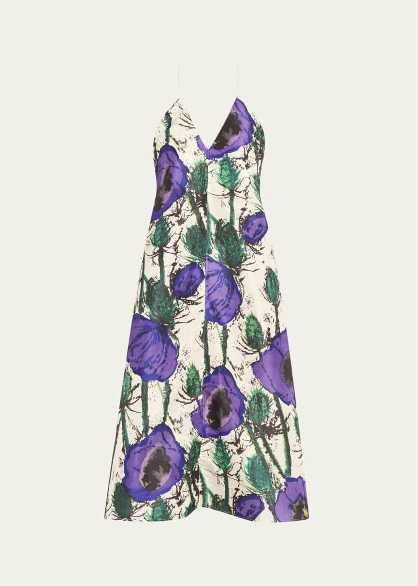 Wales Bonner Josephine Printed Cotton Sateen Dress