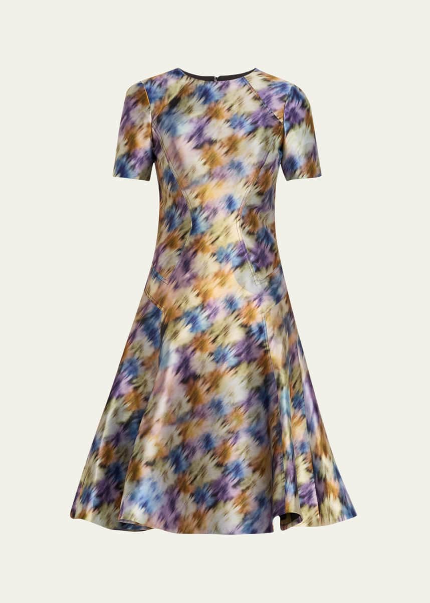 Prabal Gurung Abstract Fit-Flare Dress