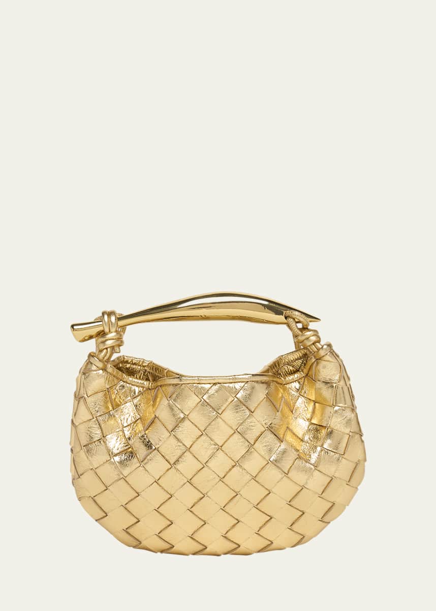Bottega Veneta Mini Sardine Metallic Crossbody Bag