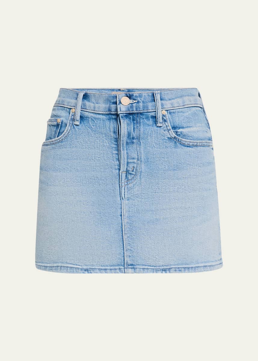 MOTHER The Vagabond Denim Mini Skirt