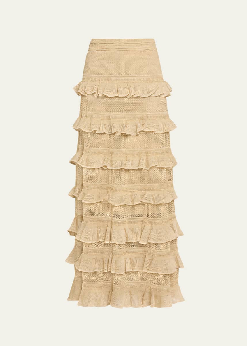 Zimmermann Illuminate Lace Frill Skirt