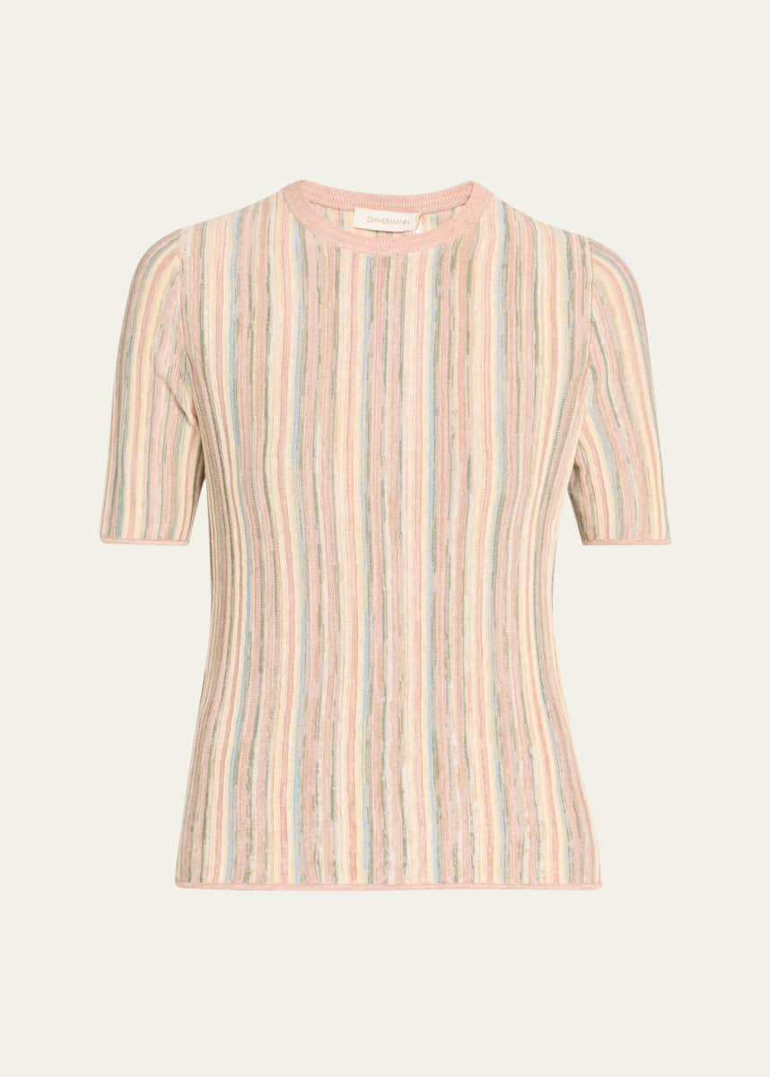 Zimmermann Illuminate Stripe Mouline Tee