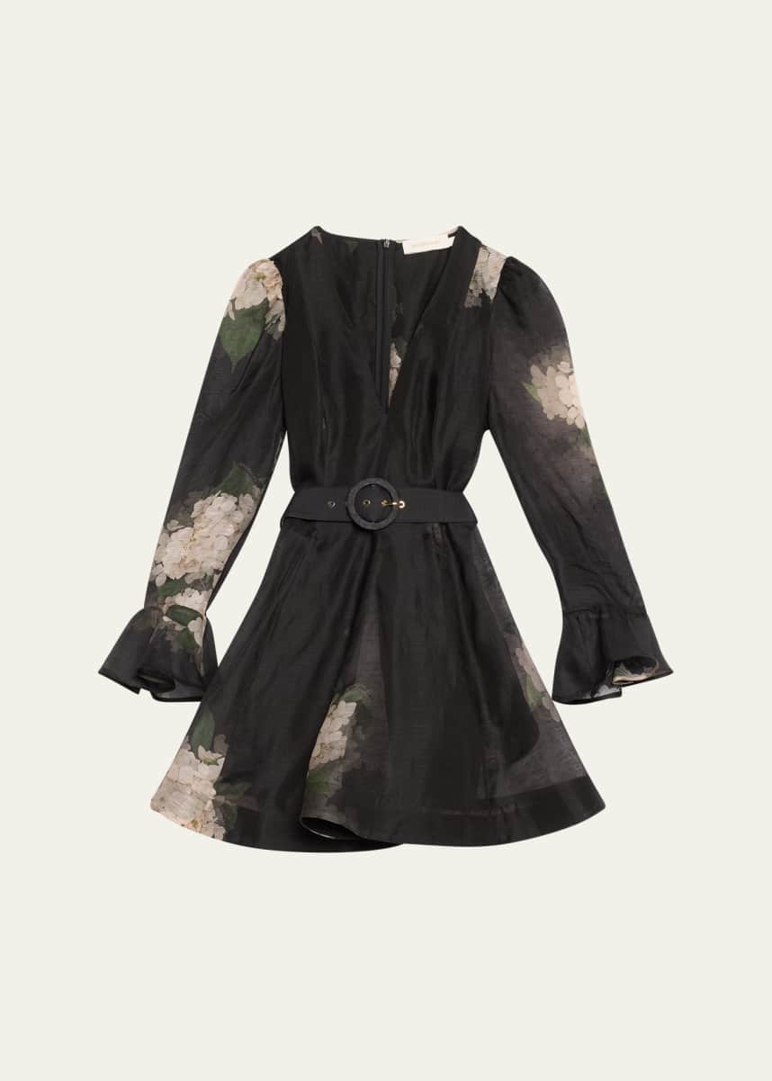 Zimmermann Balance Long-Sleeve Mini Dress