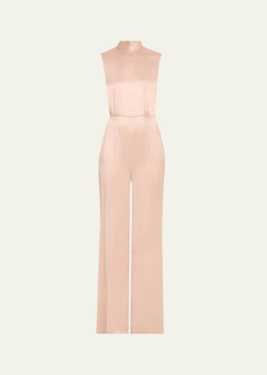 SaSuPhi Nicole Wide Leg Silk Jumpsuit