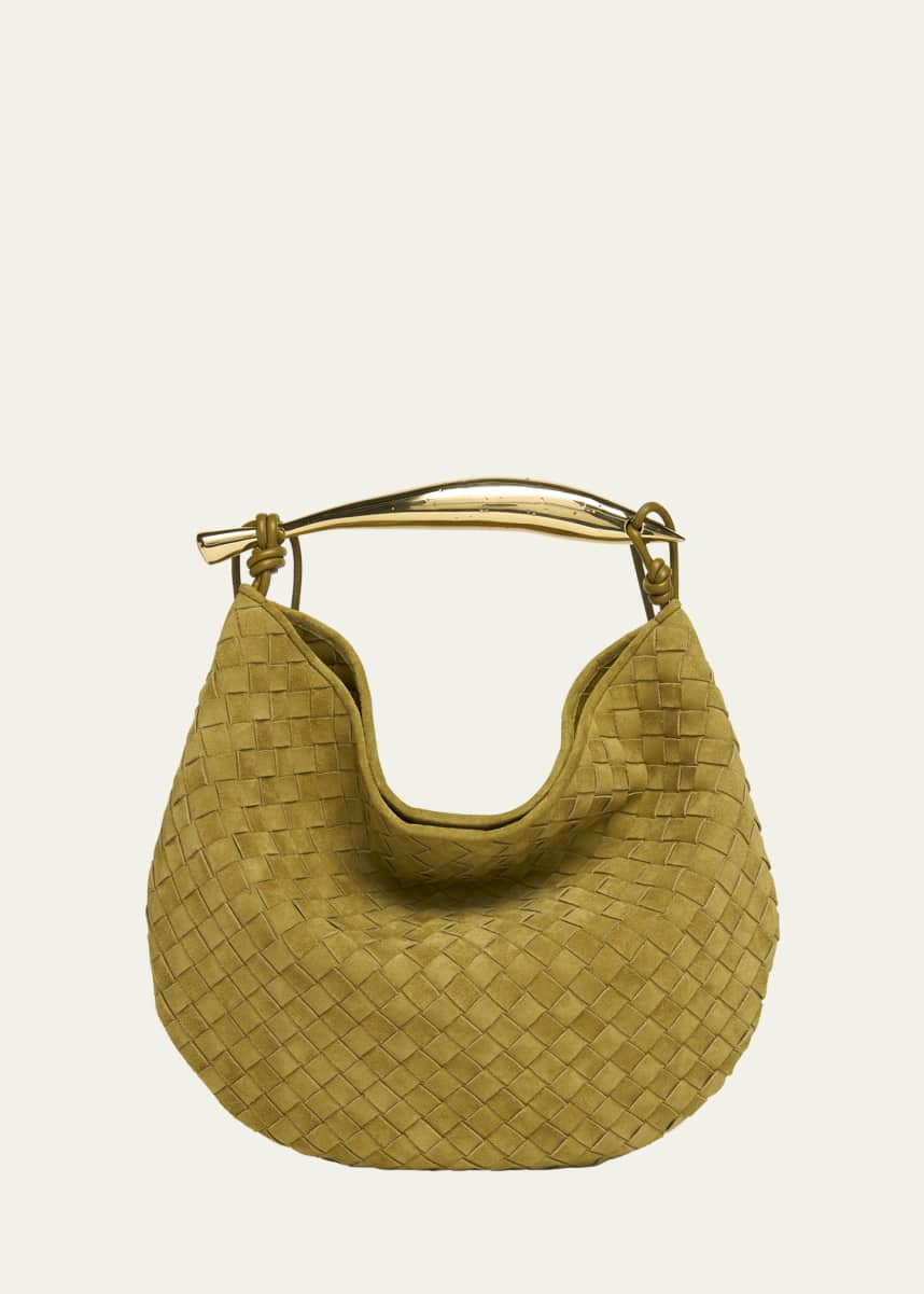 Bottega Veneta Sardine Medium Suede Hobo Bag