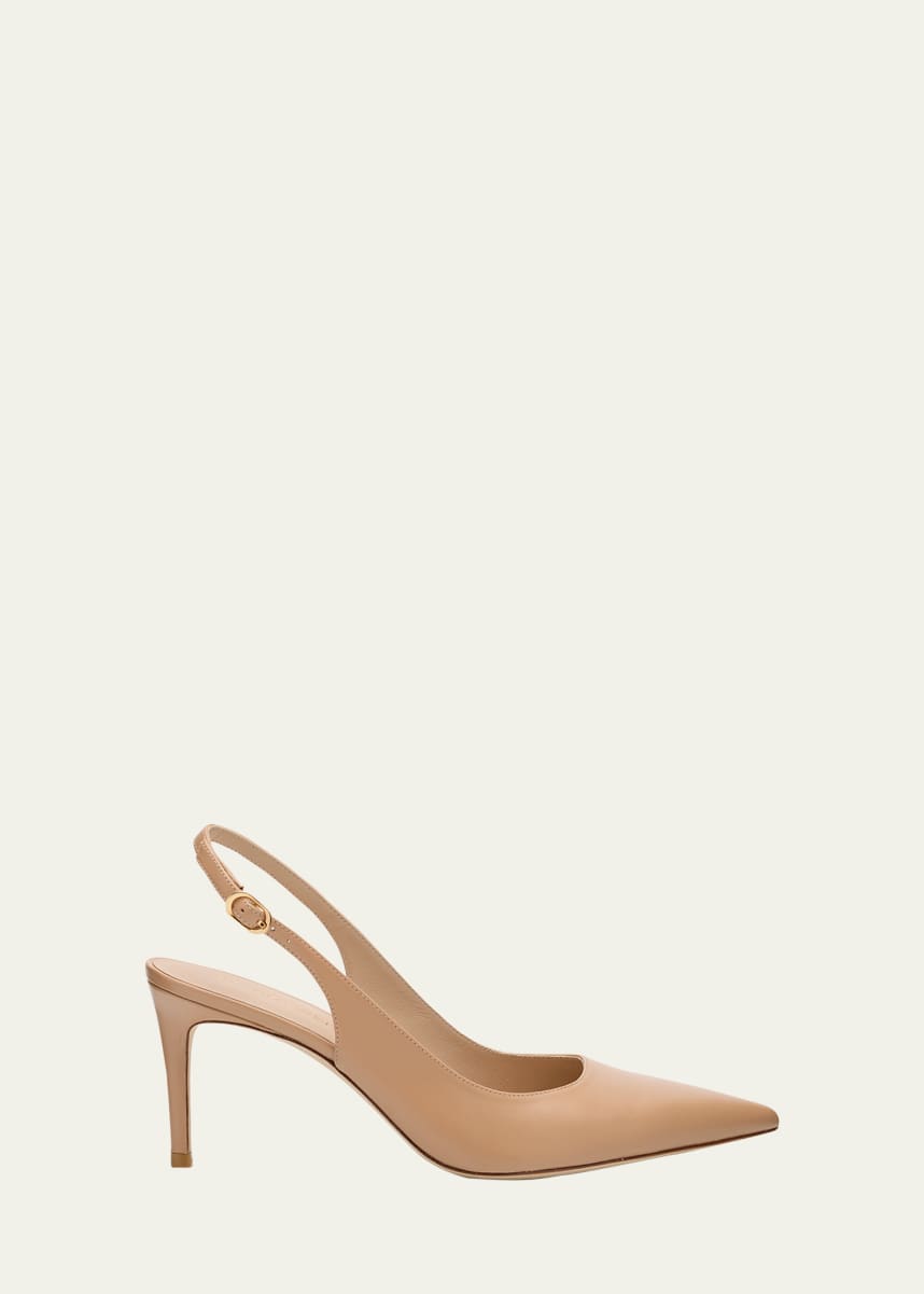 Stuart Weitzman Stuart Leather Slingback Pumps