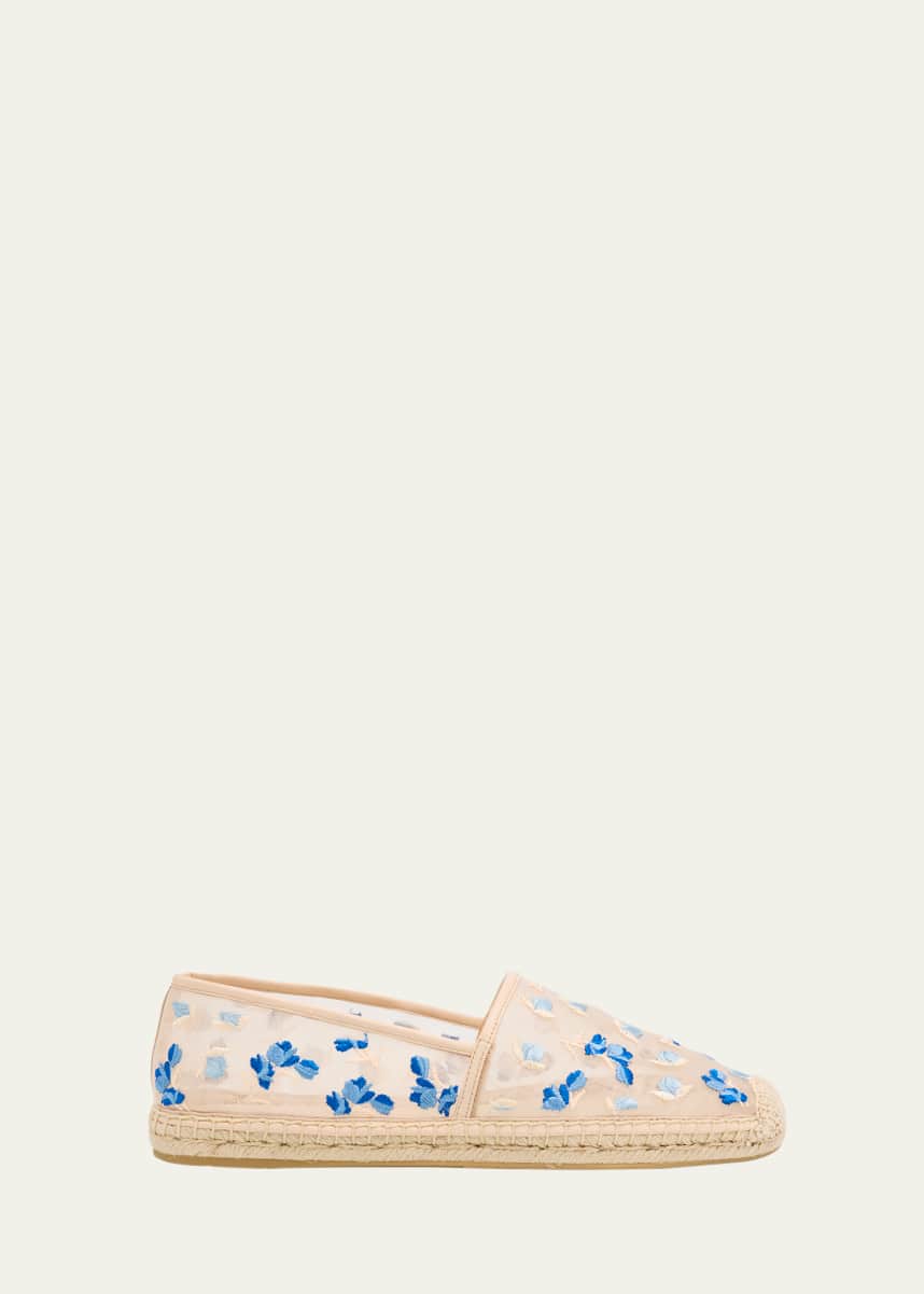 Stuart Weitzman Bareitall Cotton Espadrille Loafers