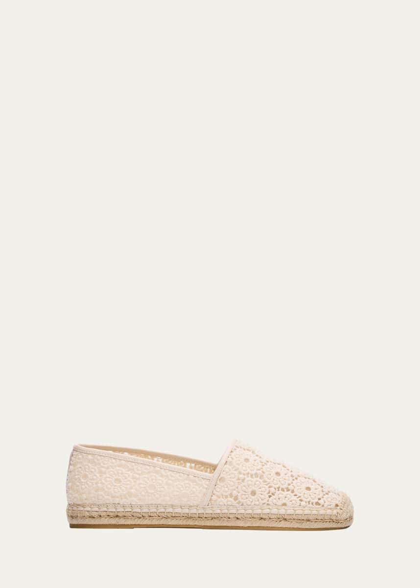 Stuart Weitzman Bareitall Cotton Espadrille Loafers