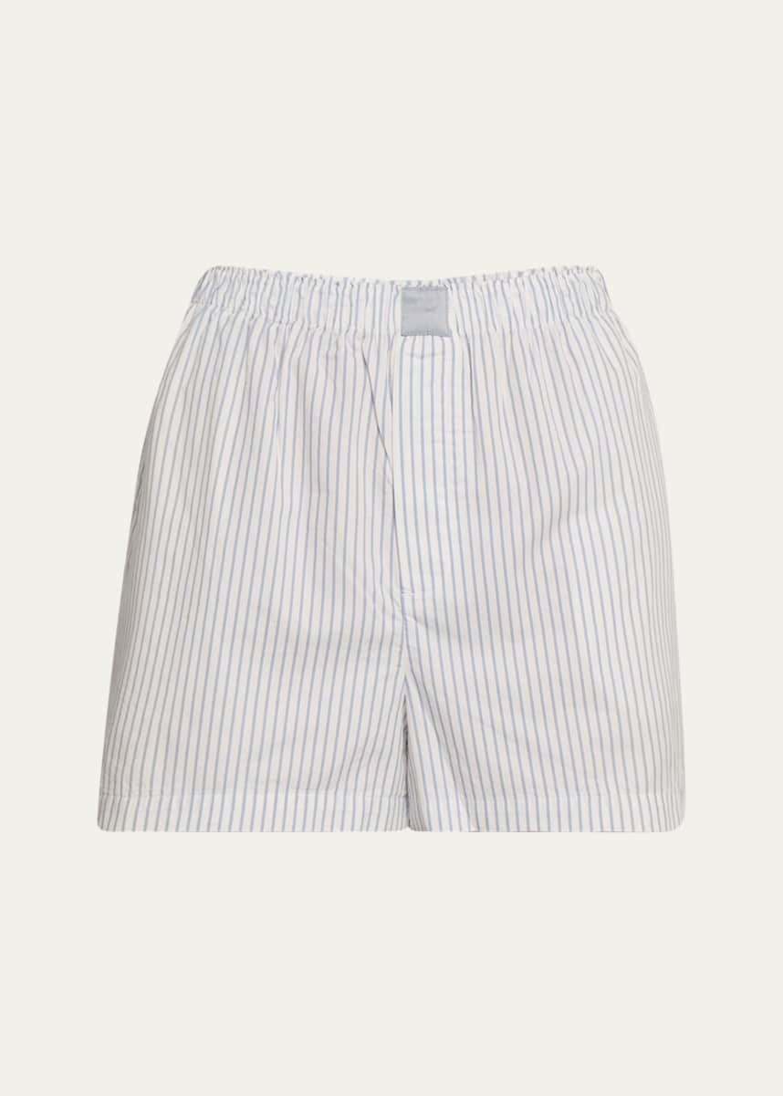 SKIMS Cotton Poplin Striped Shorts
