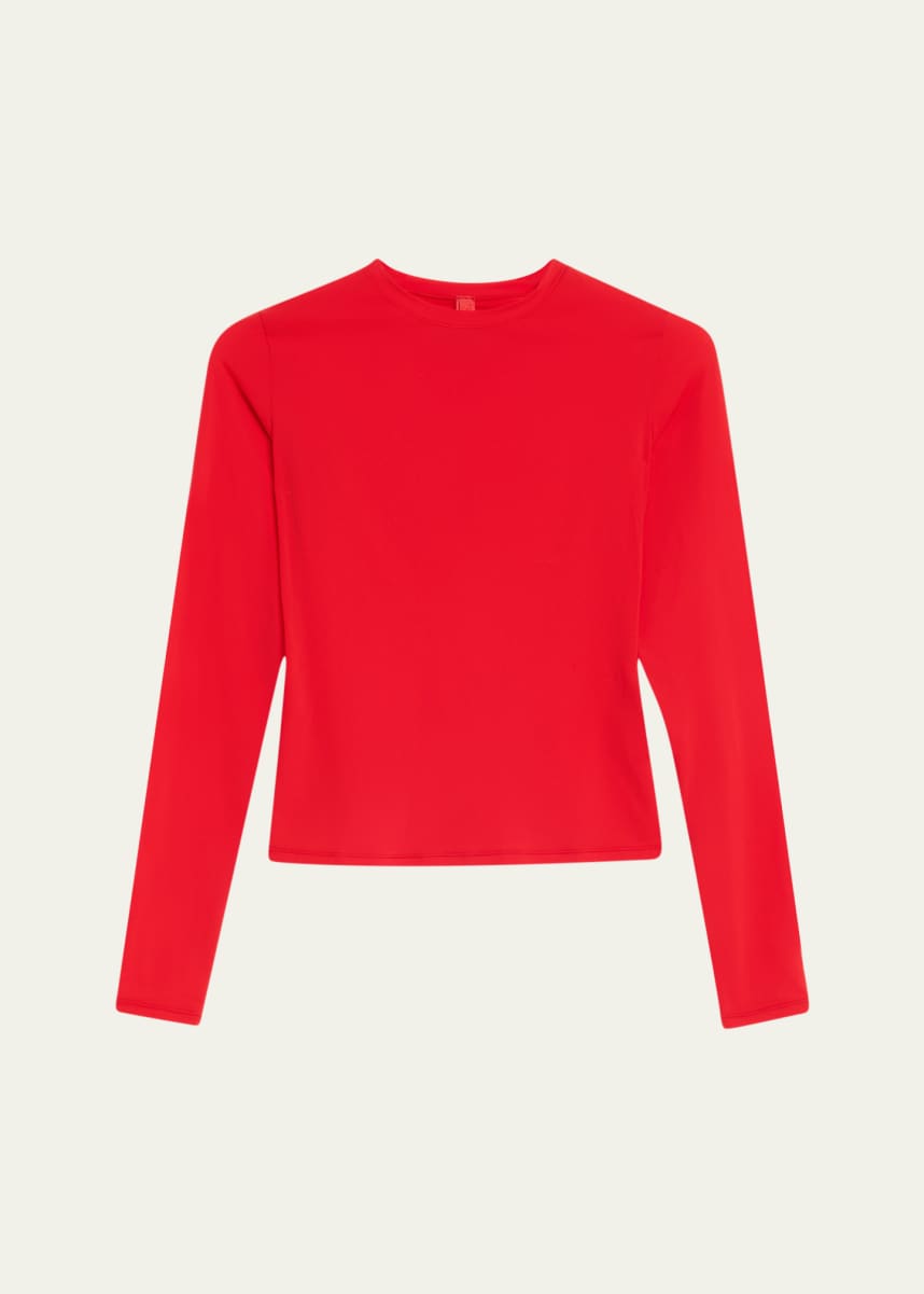 SKIMS Fits Everybody Crewneck Long-Sleeve T-Shirt
