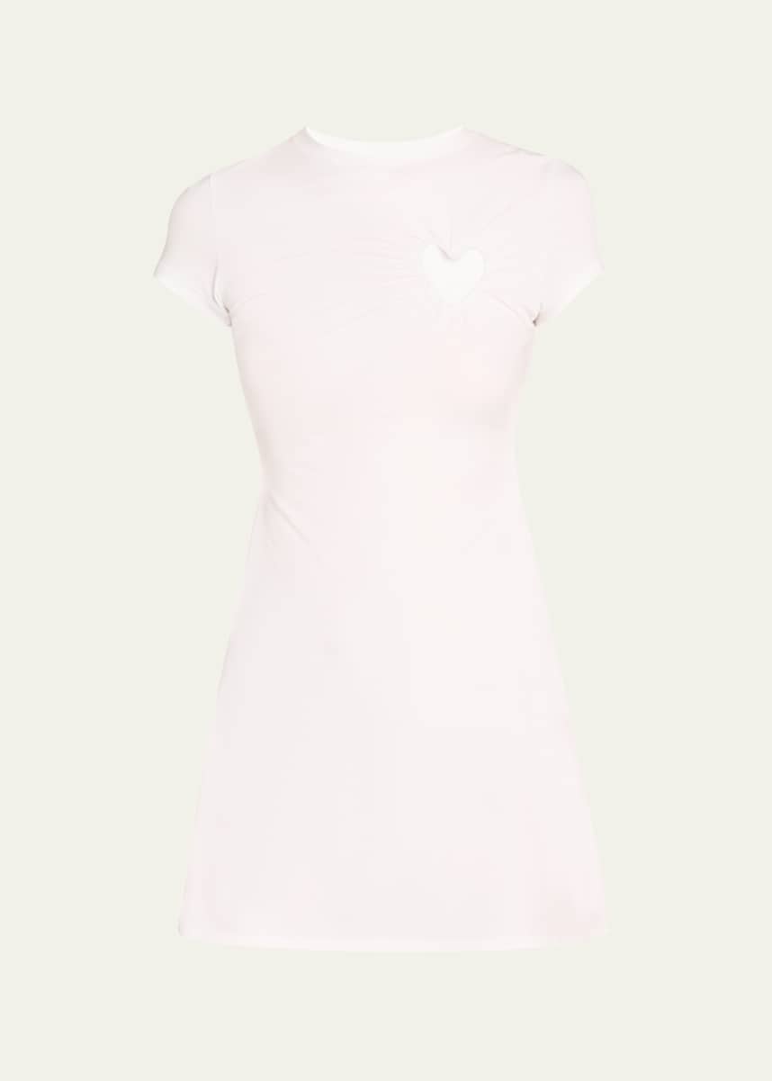SKIMS Cotton Jersey Cutout Heart Mini Dress - Bergdorf Goodman