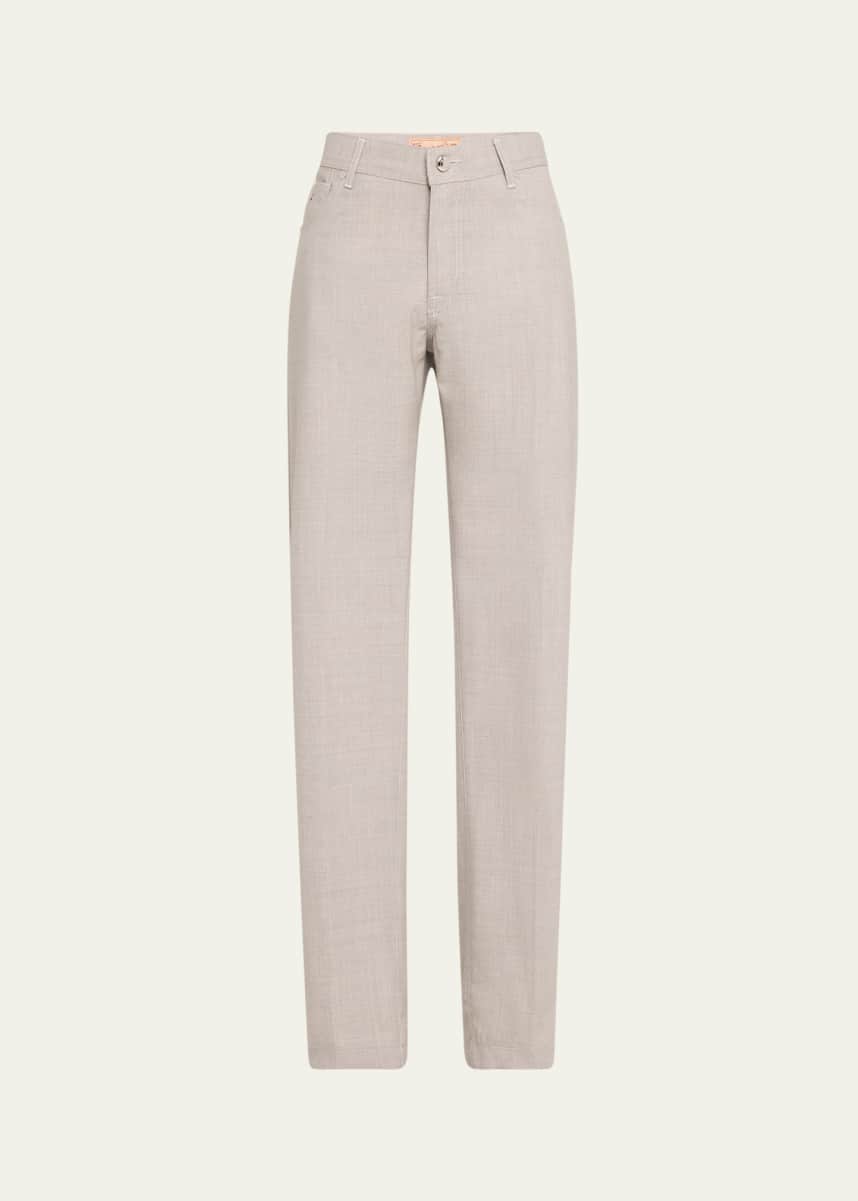 Marco Pescarolo Men's 130s Tropical Wool 5-Pocket Pants