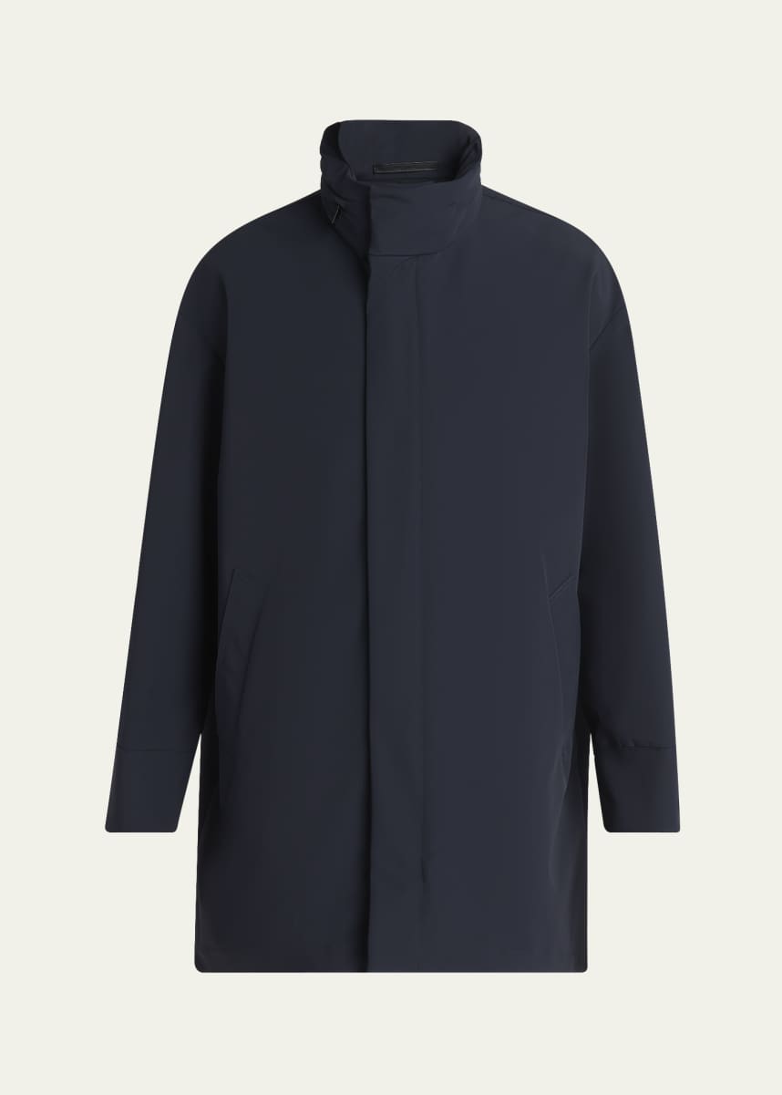Giorgio Armani Men's Nylon Stretch Caban Coat