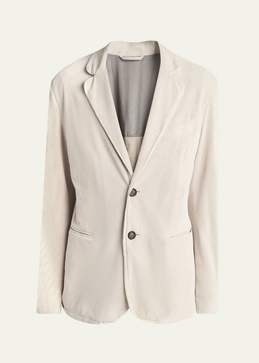 Giorgio Armani Men's Perforated Suede Sport Coat