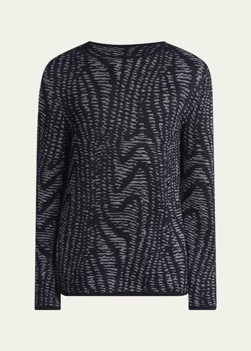 Giorgio Armani Men's Jacquard Swirl Crewneck Sweater