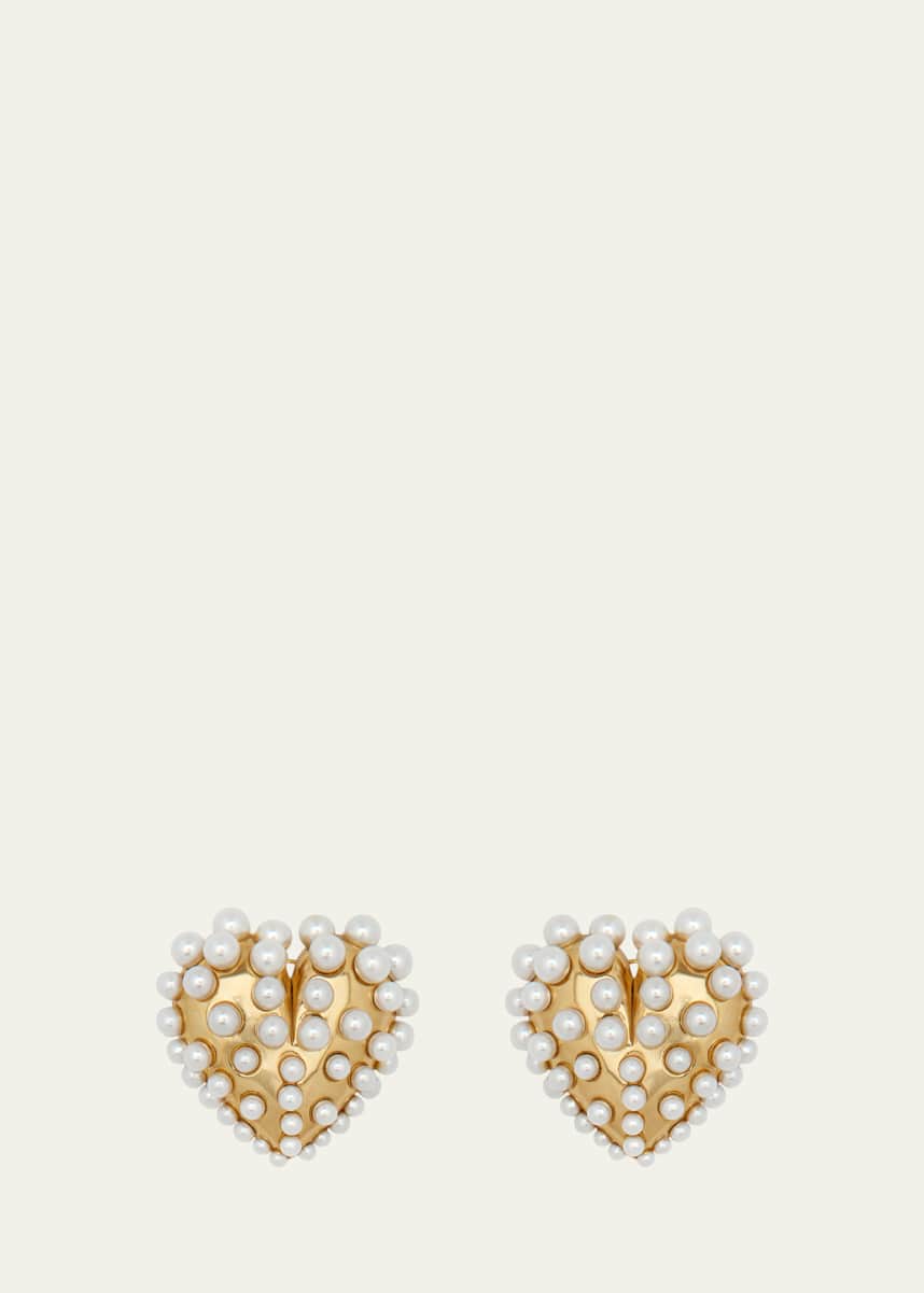 Oscar de la Renta Pearly-Set Stud Earrings
