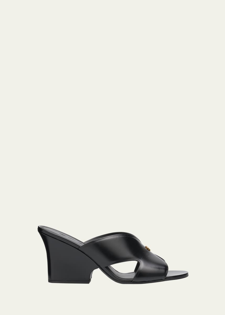 Loro Piana Vera Leather Slide Sandals