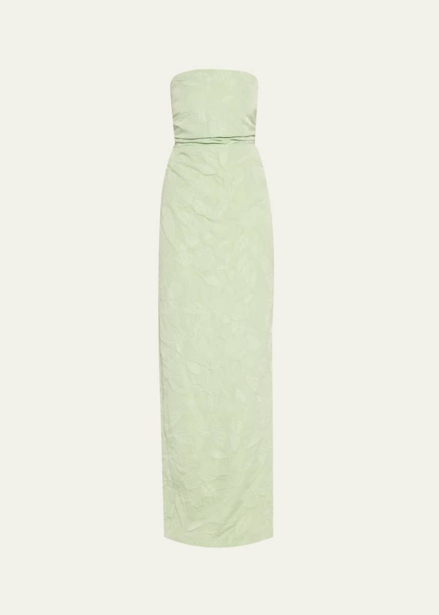 BERNADETTE Strapless Embossed Column Gown