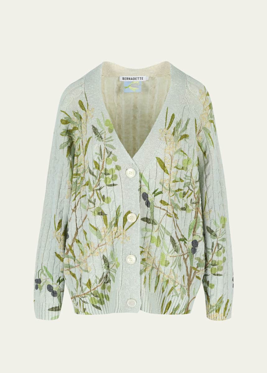 BERNADETTE Floral Printed Button Down Cardigan