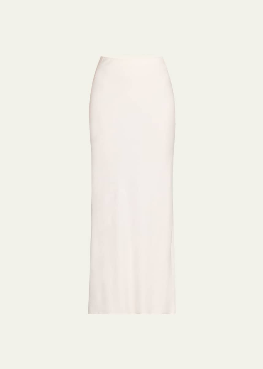 ANEMOS Bias-Cut Stretch Twill Maxi Skirt