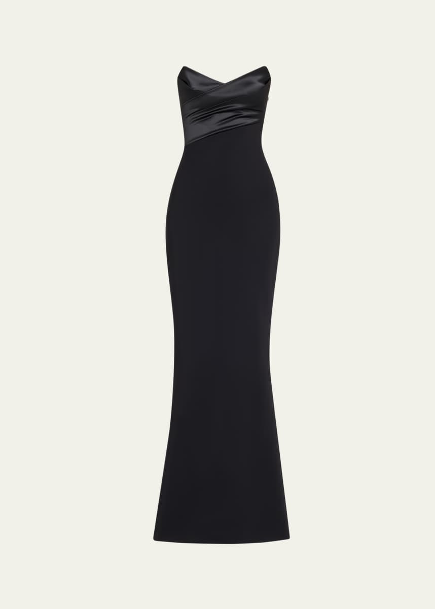 Chiara Boni La Petite Robe Bairei Strapless Jersey Column Gown