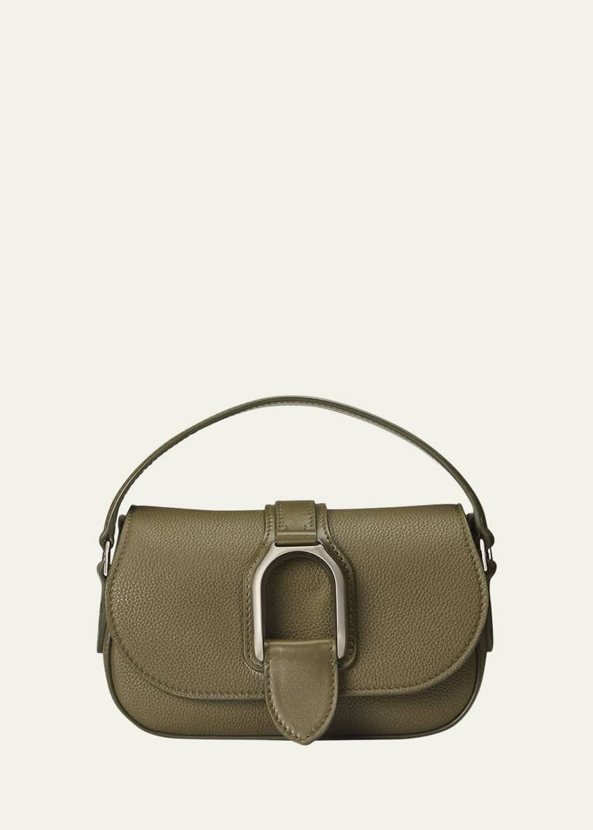 Ralph Lauren Collection Welington Mini Flap Leather Wallet on Chain