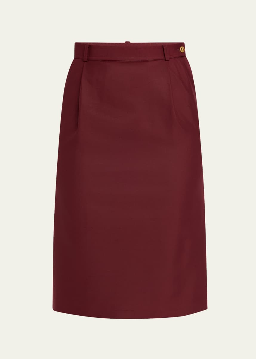 Loro Piana Lizzy Pleated Silk Skirt