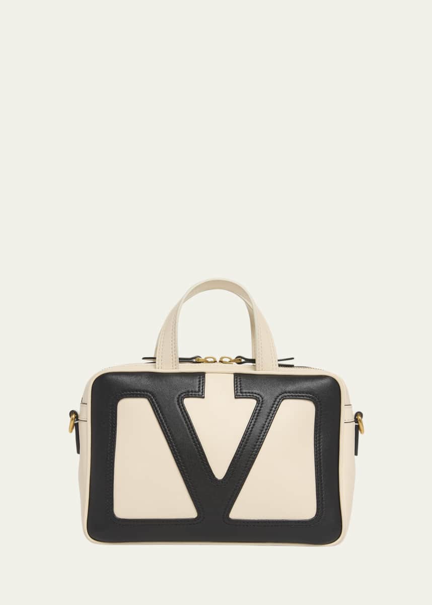 Valentino Garavani Viva Superstar Small VLOGO Leather Duffle Top-Handle Bag