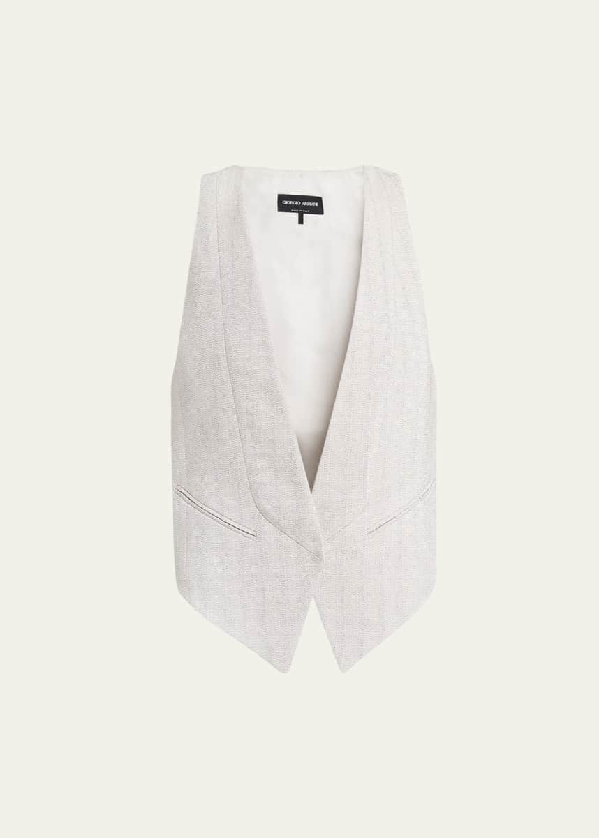 Giorgio Armani V-Neck Cutout Viscose-Blend Vest