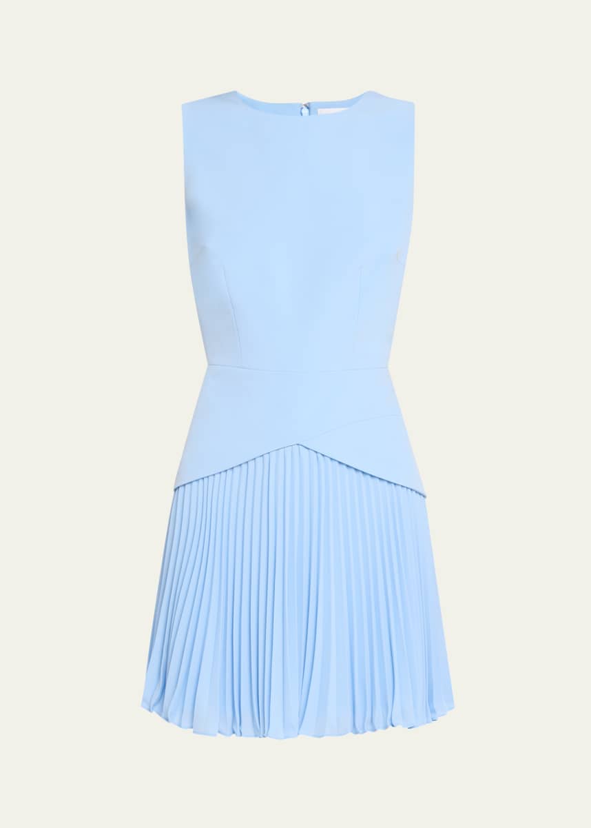 Milly Haddy Sleeveless Pleated Mini Dress