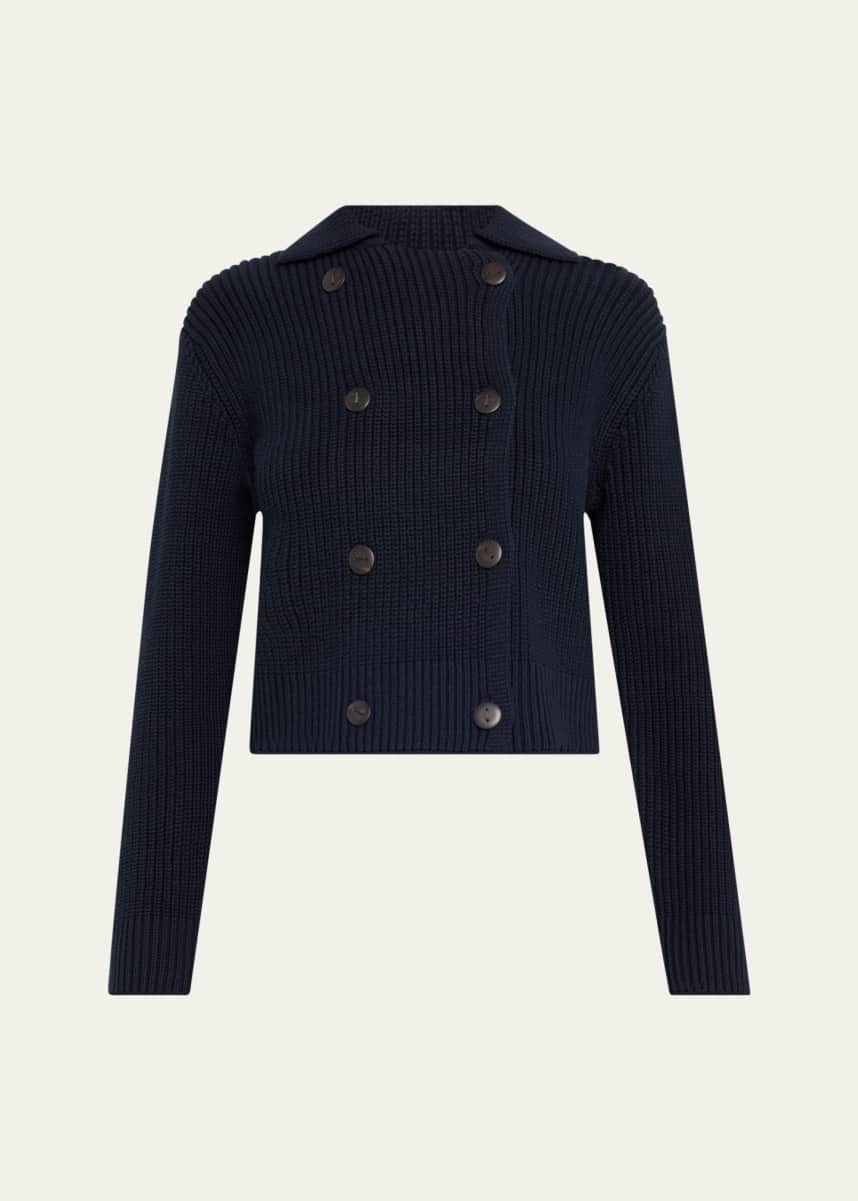 Vince Double-Breasted Sweater Jacket