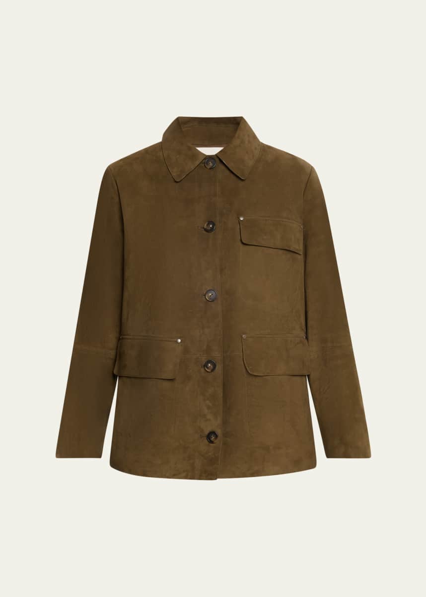 Vince Oversized Suede Jacket