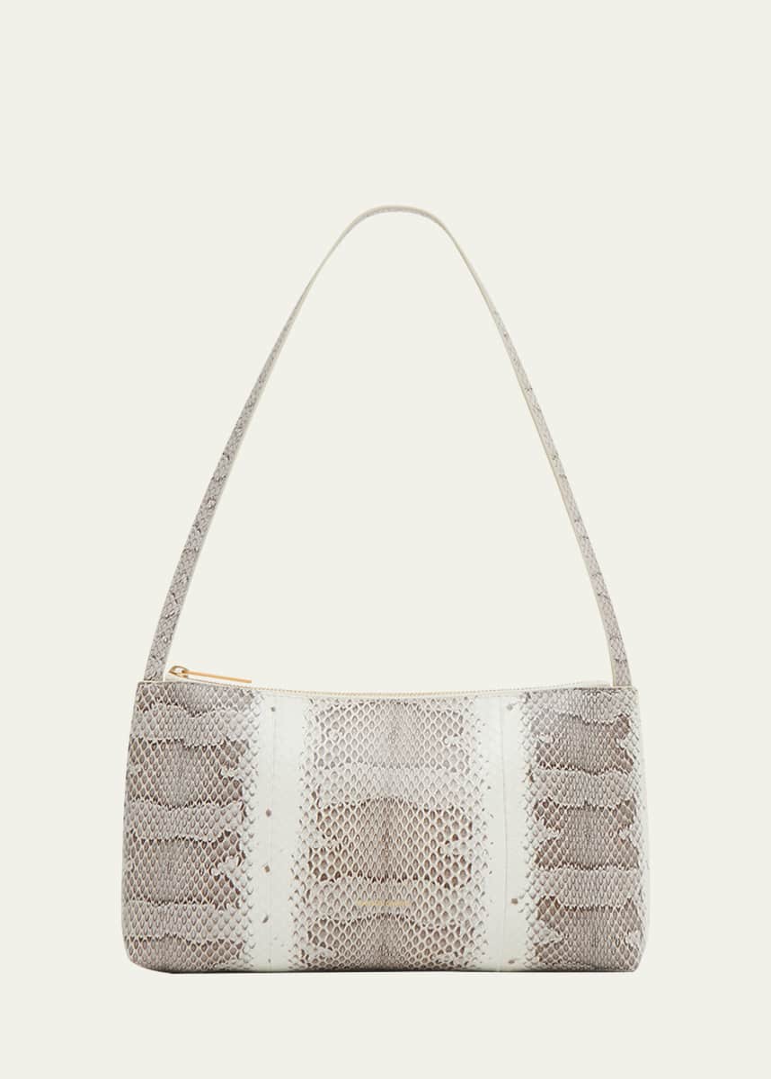 Mansur Gavriel Gaia Watersnake Zip Shoulder Bag