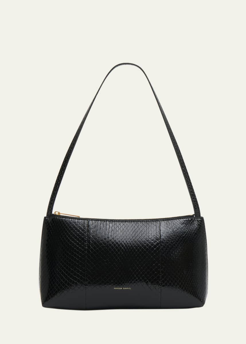 Mansur Gavriel Gaia Watersnake Zip Shoulder Bag