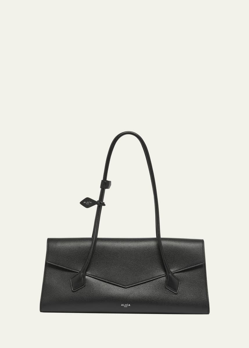ALAIA Le Teckel Shoulder Bag in Grained Leather