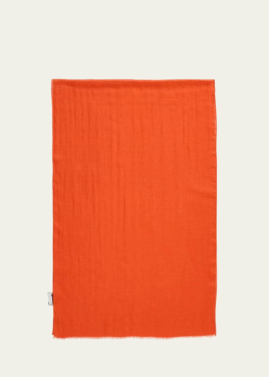 PIACENZA Men's Solid Linen Scarf